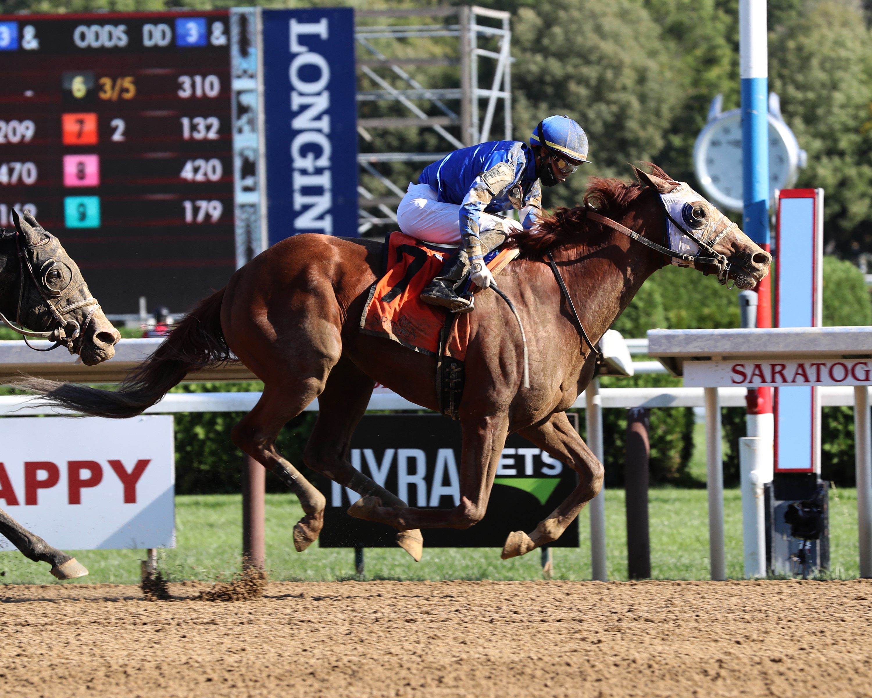 Mystic Guide seen winning the Jim Dandy Stakes (G2) at Saratoga Race